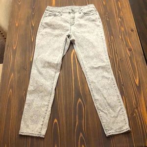 Snake Skin Print Jeans